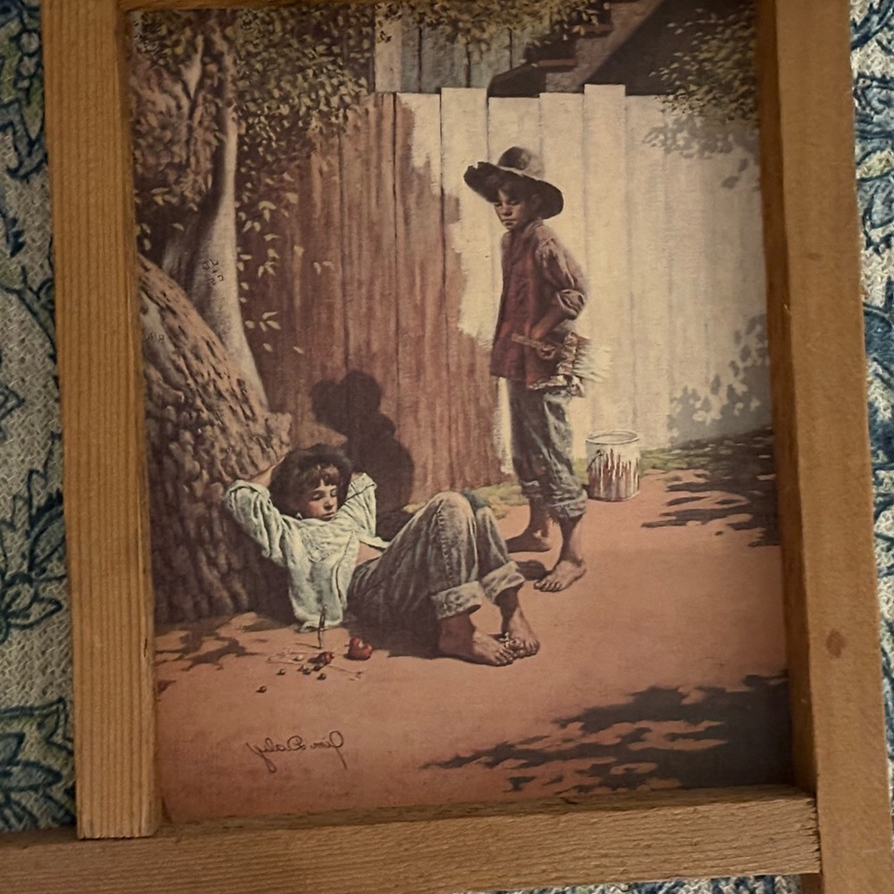 Jim Daly Art Print with Wooden Frame